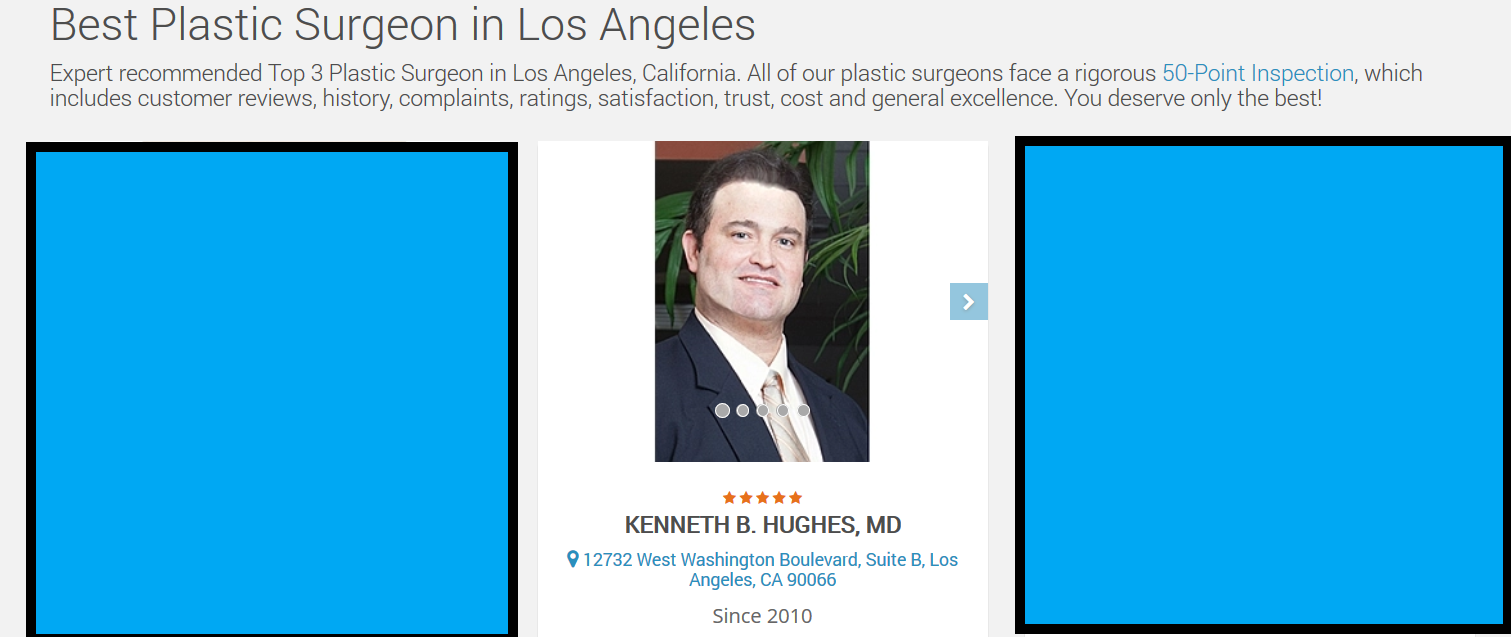 Dr. Kenneth Hughes Voted Best Plastic Surgeon in Los Angeles by Three Best Rated
