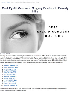 Dr. Kenneth Hughes Voted Best Eyelid Surgeon Los Angeles