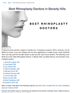 Best Rhinoplasty Los Angeles Plastic Surgeons